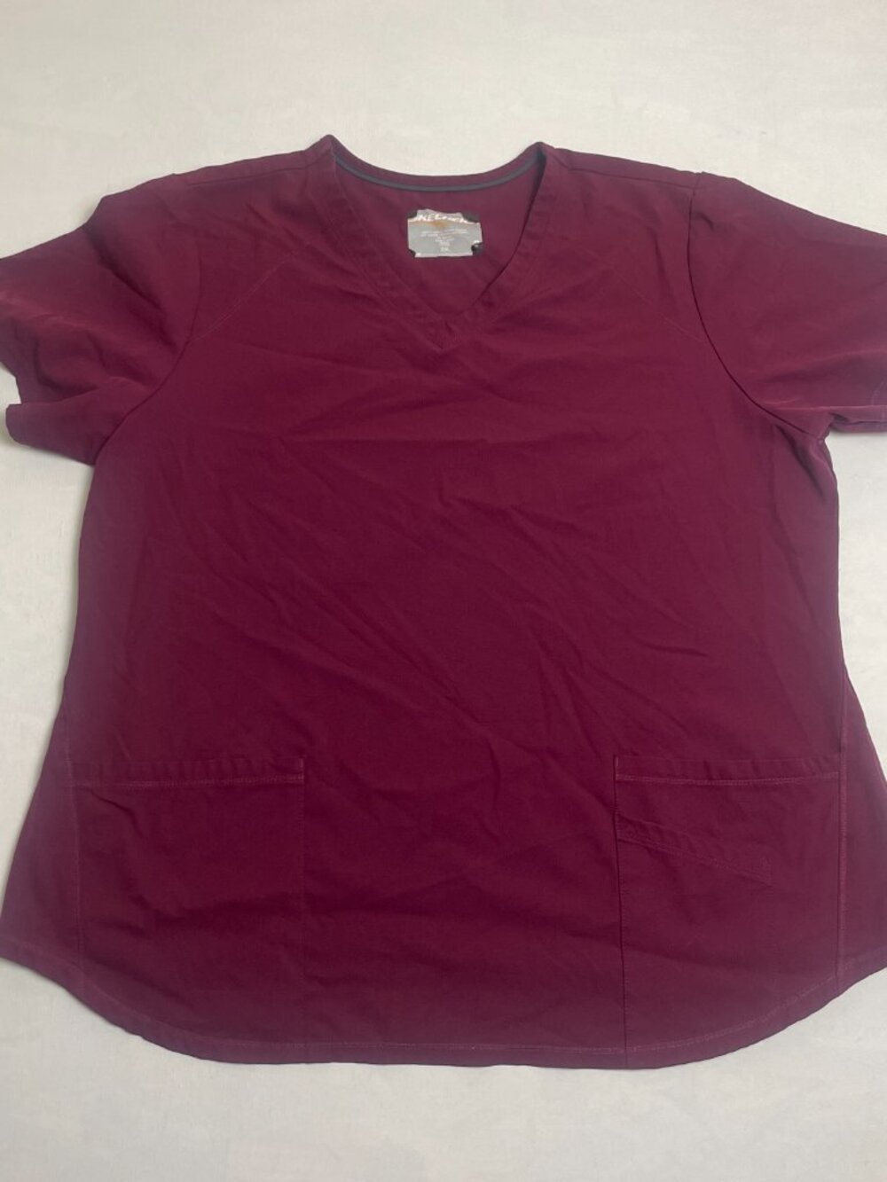 Women’s Skechers Barco V-Scrub Top, Burgendy , Size XXL,